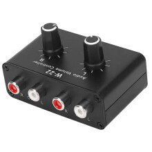Stereo Switcher Volume Control Box 3.5mm Volume Control Box Balance Adjuster Small Attenuator Knob Volume 2pc