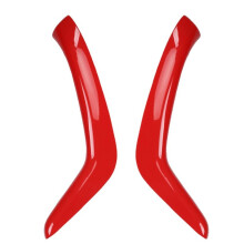 1Pair Car Interior Door Armrest Trims Frame Stickers Glossy Red Style for Fiesta 2009-2014 Glossy Red