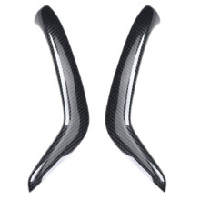 1Pair Car Interior Door Armrest Trims Frame Stickers Carbon Fiber Style for Fiesta 2009-2014 Carbon Fiber Style