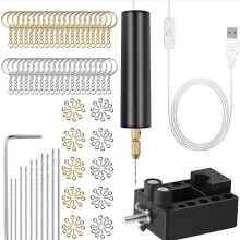 Electric Drill, Drill , Keychain Making Kit, Jewelry Making Kit, Electric Hand Drill for Jewelry, Resin, Plastic