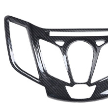 Car Center Control Panel Trim Cover Sticker for Fiesta 2009-2014 Auto Interior Accessories Carbon Fiber Pattern A