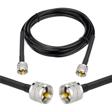 Kabel CB Coax, Kabel RG8x O Długości 6 Stóp UHF PL259 Męski do Męskiego, Niskostratny Kabel Antenowy CB 50 Ohm do Radia HAM