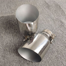 Canalização de Escape Universal em Aço Inoxidável 304 com Bisel Único para Modificação de Carro, Silenciador de Garganta Única de 60mm-89mm
