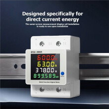 4IN1 Din Rail Monitor Din Rail Multifunctional Meter DC14-600V LCD Voltage Current Power Monitor D52-3065