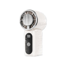 Ventilateur Portable à Main  avec Compresse de Glace, Refroidissement Rapide avec Affichage LED, Rechargeable par USB pour le Maquillage, ,