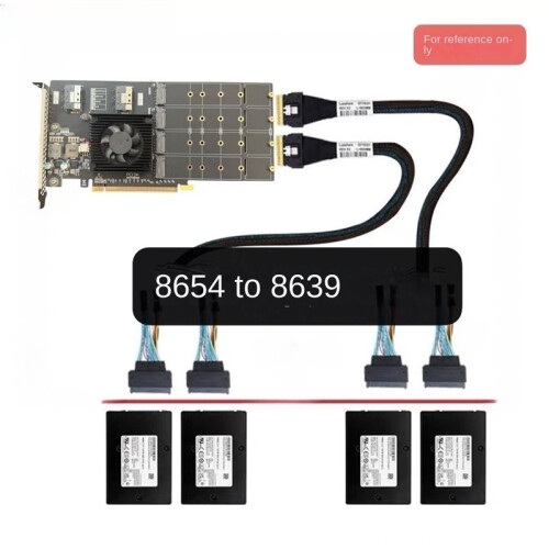 High Speed PCIe Extension Card Adapter PLX8749 Non-Split Converter, PC U.2 SSD GPU Expansion Card with Compatible Module 2