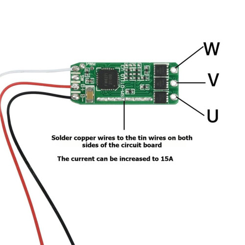 Micro Brushless ESC for RC Models: 2S 7A -15A, Brushless Motor Driver Board 1
