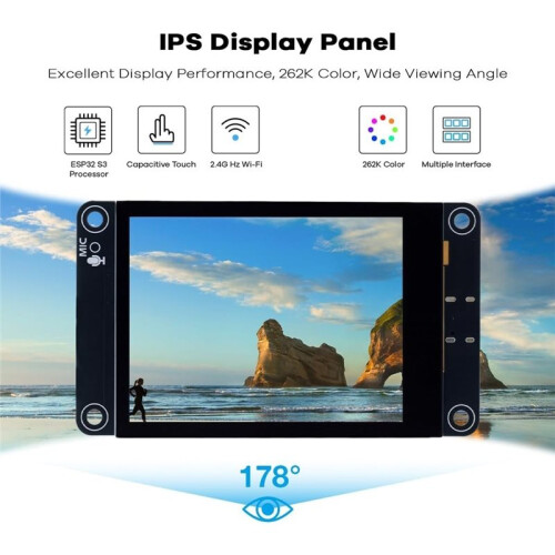 ESP32-S3 Touchscreen Module, 2.8" 240x320 IPS LCD EPS32 Display with WiFi  Capacitive Touch Screen for IoT,1Kit 1