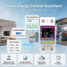 Life Circuit Breaker Tuya Voltage Relay 220v Wifi over Current Leakage Protection Timer MCB 63A Power Meter