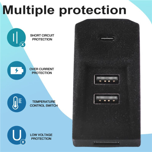 Glove Box USB HUB Adapter for  Model 3/Y/YL Car Console USB Expansion Dock, Multi-Port USB Expander Hub Accessory 1