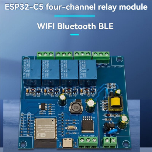 AC/ ESP32-C5 4-CH Relay Module with Case WiFi 6+ Wireless  Home IoT Development Board 2