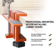 Heavy Duty Aluminum Alloy Cabinet Door Mounting Jig with Integrated Support Arm for Door Installation Tool