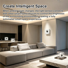 New Tuya Zigbee Light Sensor Indoor Luminance Detector Life App Remote Control Brightness Sensor