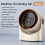 100 Speed Desktop Circulating Fan 3 Timer Modes Type-C Charging LED Display Ultra Silent Cooling Fan Wall Mounted 8