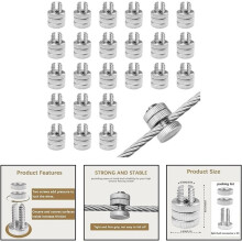 24 Pieces Split Bolt Joint Clamp Wire Connector Electrical Fence Connector Aluminium Alloy for Multiple Electric Fence