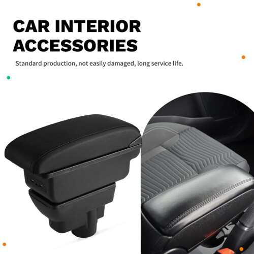 Center Console Armrest Box for  Corsa D Car Armrest Central Storage Box Interior Accessories Double Layer 3 USB 2