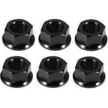 M10X1.25 Universal 6PCS Rear Sprocket Wheel Axle Nut Screw Hex Nut Motorcycle Atv Scooter Off-Road B