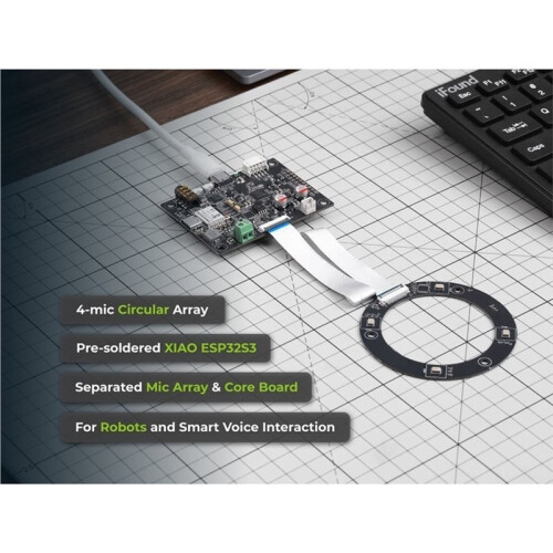 ReSpeaker Flex XVF3800 Circular 4-Mic AI Microphone Array, with XIAO ESP32S3, USB/I2S for Robotics Embodied AI 2
