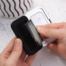1Pcs Magnetic Pin Holder Box with Transparent Acrylic Lid, Strong Built-in Magnet Secures Pins, Sewing Needle Organizer