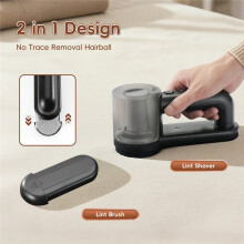 Rechargeable Portable Electric Lint Trimmer 1500 Mah Battery Suitable for Clothes, Furniture, Sofas and Blankets White