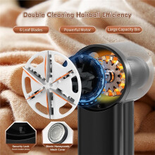 Rechargeable Portable Electric Lint Trimmer 1500 Mah Battery Suitable for Clothes, Furniture, Sofas and Blankets White