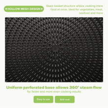 TM7 Steaming Basket Insert Food Grade Steamer Tray Steaming Bowl Accessory for Multi Cooker Food Processor Accessories