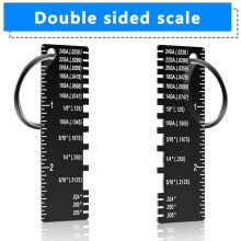 1set/4pcs Double-Sided Metal Plate Thickness Gauge, Wire Measuring Tool, Portable Metal Thickness Gauge