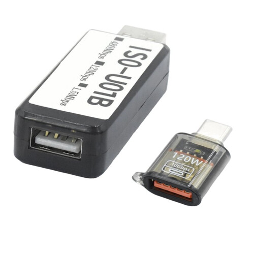 USB 2.0 Isolator med USB-C-Adapter ADuM3165 Ljud Stöder 120W Laddning och Jordslingsbrus 2