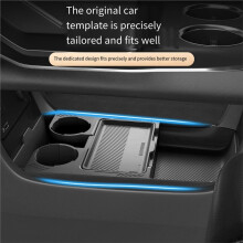 Para GAC Aion V 2024 2025 2026 Caixa de Armazenamento de Silicone Bandeja Inferior Central Do Carro Multi-Funcional para Organização B