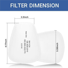 100 St 5N11 Andningsskyddsfilterbomull, Ersättningspartikelfilterbomull för 6200, 6502, 7502, 6800 och FF402-Serien