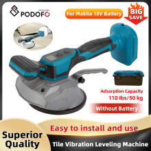 Podofo Machine Ă Vibration pour Pose de Carrelage, Sans Fil, 8 Vitesses, Compatible Batteries Makita 18V