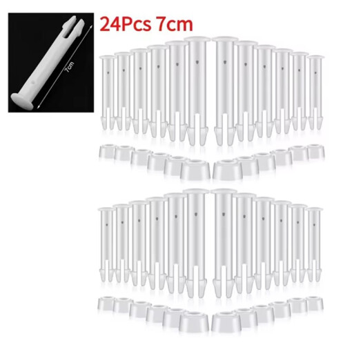 24Pcs Replacement Plastic Pool Joint Pins with Rubber Seal for  Round Lock Set Connect Nail Insertion 1