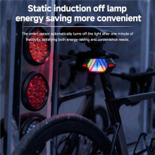 Luces de Freno de Bicicleta con Sensor Inteligente, Control de APP, Lámpara Trasera de Freno con Sensor de Advertencia para Conducción Nocturna