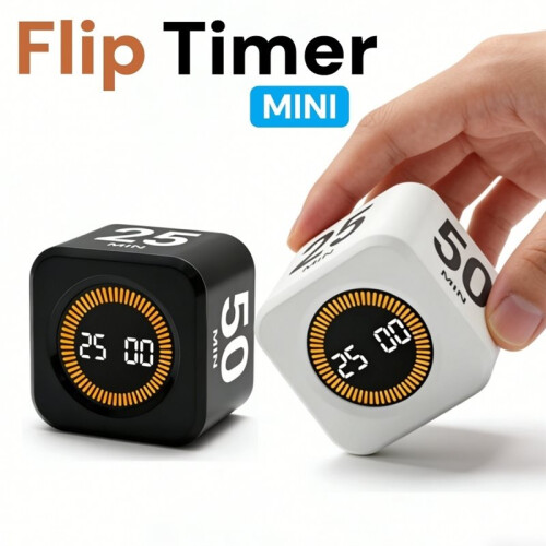 Rotating Pomodoro Timer Preset,Desk Productivity Flip Timer,ADHD Tool  Countdown Stopwatch for Study,Kitchen Work A 2