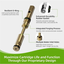Upgraded 1225 Replacement Cartridge Kit for Moen One Handle Kitchen & Bathroom Faucet,for Moen Push/Pull Shower Faucet