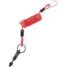 Trailer Brake Away Cable, 4ft High Rebound Spring Breakaway Coiled Cable Strap Trailer Emergency Brake Wire