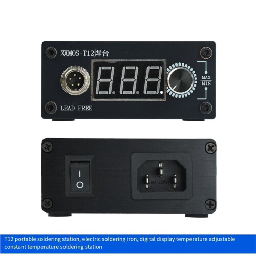 Digital T12 Soldering Iron Station Kit Temperature Controller Solder Welding Tool 180-480 75W MAX EU Plug 2