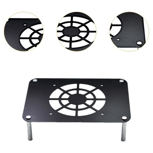 Routers Cooling Base Multipurpose Heat Dissipation Rack Set-Top Box Bracket Routers Cooling Rack Black 2