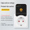 16A Voltage Protector Socket with Digital Display and Countdown Timer Multifunctional High/Low Voltage Protector EU Plug 8
