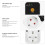 16A Voltage Protector Socket with Digital Display and Countdown Timer Multifunctional High/Low Voltage Protector EU Plug 3