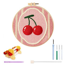 Punch Needle Kit for Adults Beginners, DIY Punch Stitching Embroidery Kit with Design for Handmade Home Decor