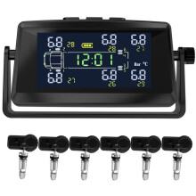 1set Tire Pressure Monitoring System with 6 Sensors Tire Pressure Monitor System Tyre Temperature Monitor for RV/Trailer