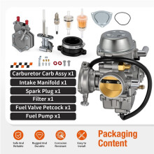3087955 7052331 Carburetor W/Intake Manifold + Fuel Pump & Valve Petcock Kit for  Outlaw  500 2003-2007