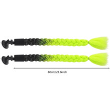 1set Suction-Cup Motorcycle, Bicycle, and Skateboard Helmet Braids-Colorful Braids, Motorcycle Helmet Braids