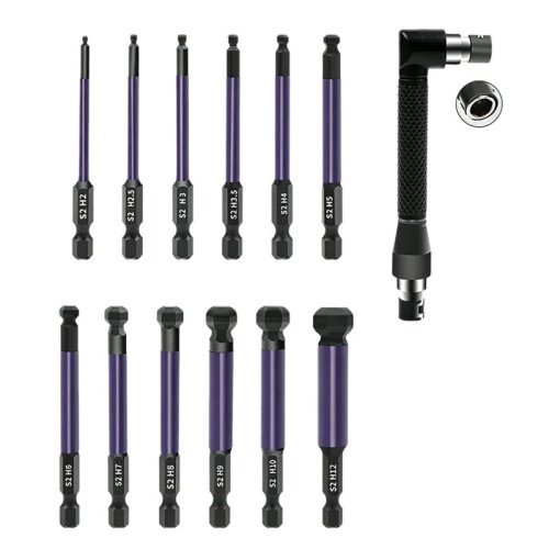 13Pcs  End Hex Bit 75mm 1/4 Inch Hex Shank with Double-Ended Socket Hexagonal Drill Bit   Screwdriver Bit 2