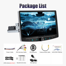 ESSGOO Autoradio Android 15, Écran Pivotant 1din, 4Go RAM + 64Go ROM, CarPlay et Android Auto Sans Fil