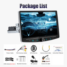 ESSGOO Autoradio Android 15, Écran Rotatif 1din, 4Go RAM + 64Go Stockage, CarPlay et Android Auto Sans Fil, Bluetooth, GPS