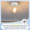 4-Pack E26 Keyless Lamp Holder with Pull Chain Ceiling Mount Socket for Various Bulbs 4
