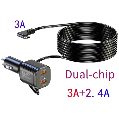 DVR-Ladekabel, Dashcam-Autoladegerät, Typ-C-Netzkabel für DVR-Kamera, GPS-Autoadapter 1