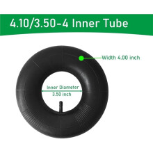 2-Pack 4.10/3.50-4 Inner Tube, 4.10-4 3.50-4 Tube Straight Valve for Wheelbarrows, Mowers, Hand Trucks and More